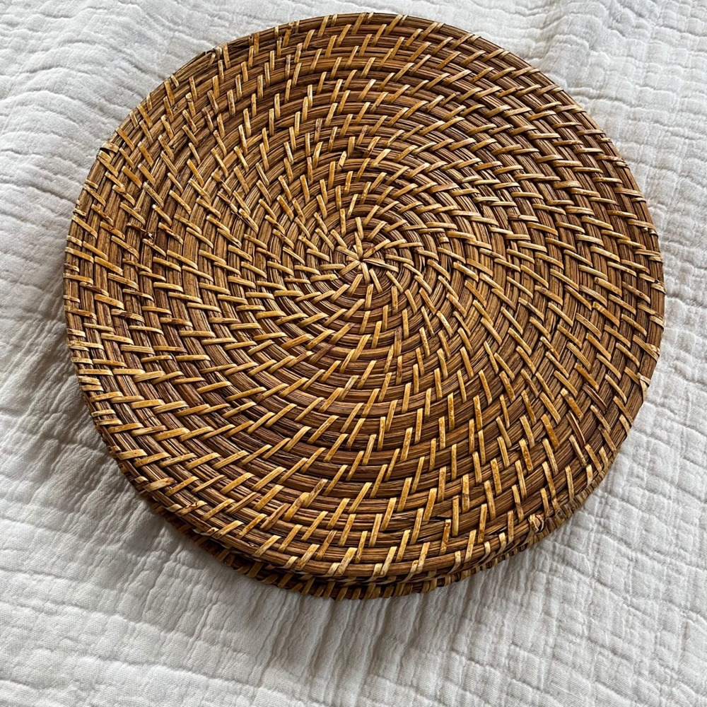 Natural Rattan Round Tray - Picture 6 of 8